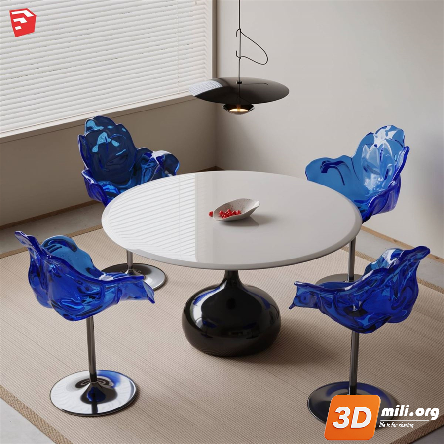 Dining Table Set Skp Files